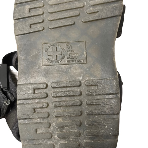 Dr. Martens Airwair Black Fabric/Leather Platform Sandals Unisex 9M/10WPre-Owned - Picture 7 of 12